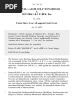 National Labor Relations Board v. Somerville Buick, Inc, 194 F.2d 56, 1st Cir. (1952)