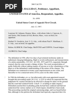 Russell T. Halliday v. United States, 380 F.2d 270, 1st Cir. (1967)