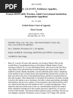 Barry K. Leavitt v. Francis Howard, Warden, Adult Correctional Institution, 462 F.2d 992, 1st Cir. (1972)