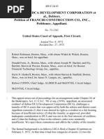 In The Matter of Dca Development Corporation, Debtors. Petition of Franchi Construction Co., Inc., 489 F.2d 43, 1st Cir. (1973)