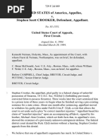 United States v. Stephen Scott Crooker, 729 F.2d 889, 1st Cir. (1984)