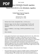 Michael Alan Crooker v. Thomas Mulligan, 788 F.2d 809, 1st Cir. (1986)