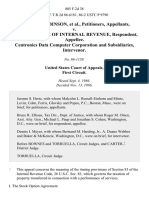 Prentice I. Robinson v. Commissioner of Internal Revenue, Centronics Data Computer Corporation and Subsidiaries, Intervenor, 805 F.2d 38, 1st Cir. (1986)