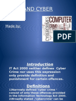 It Act and Cyber Crime: Made by