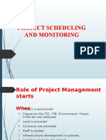 Project Scheduling and Monitoring