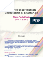 Planurile Experimentale Unifactoriale Si Bifactoriale