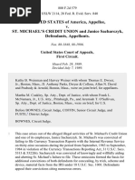 United States v. St. Michael's Credit Union and Janice Sacharczyk, 880 F.2d 579, 1st Cir. (1989)