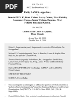 Philip Banks v. Donald Wolk, Brad Cohen, Larry Cohen, First Fidelity Insurance Corp., James Weiner, Esquire, First Fidelity Financial Group, 918 F.2d 418, 1st Cir. (1990)