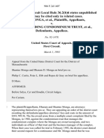 Shantee Monga v. Glover Landing Condominium Trust, 986 F.2d 1407, 1st Cir. (1993)