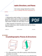 Crystal Directions and Planes