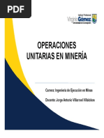 Semana 9, Operaciones Unitarias en Minería PDF