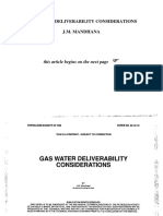 Gas Water Deliverability Considerations J.M. Mandhana: This Article Begins On The Next Page