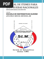 Manual de Itemes para Las Pruebas Nacionales