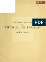 Registro Oficial de La República Del Paraguay Correspondiente Al Año 1886, Asunción Año 1887