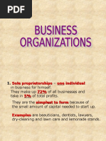 Forms of Business Organizations