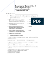 Examen de Recuperacion - Ciencias II. Física