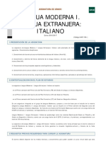 Plan Estudios Italiano