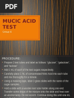 Mucic Acid Test