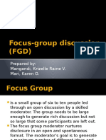 Focus-Group Discussion (FGD) : Prepared By: Mangandi, Krizelle Raine V. Mari, Karen O