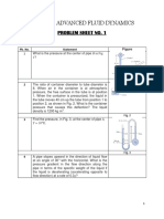 Subject: Advanced Fluid Dynamics: Problem Sheet No. 1