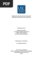 Memoria de Identificación Del Problema y Memoria de Aprobacion