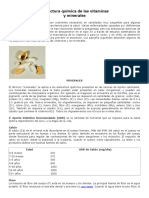 01 Estructura Química de Las Vitaminas y Minerales