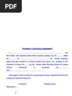 0096 0467 - Property Crossing Agreement Kseb in Stamp Paper