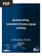 Specification Writing