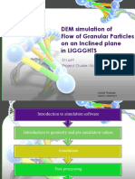 DEM Simulation of Flow of Granular Particles On An Inclined Plane in LIGGGHTS