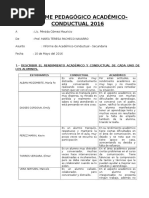 Informe Conductual Académico 2016