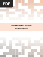 Gleason, Jonathan - Introduction To Analysis