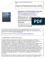 Bibliometrics, Cybermetrics, Informetrics, and Scient