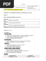 Sop For Mechanical Maintenance Crane