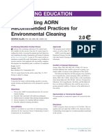 Implementing Aorn Recommended Practices For Environmental Cleaning