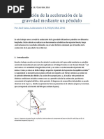 Medición de La Aceleración de La Gravedad Mediante Un Péndulo