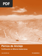 Pernos de Anclaje en Mineria Subterranea