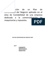 Analisis de Continuidad de Negocio Diapositivas de Tesis