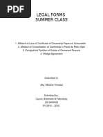 Legal Forms Summer Class