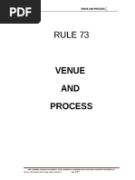 Rule 73: Venue AND Process