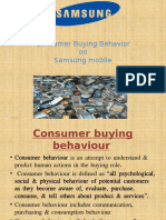 Consumer Buying BehavioronSamsung Mobile