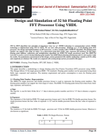 Design and Simulation of 32 Bit Floating Point FFT Processor Using VHDL