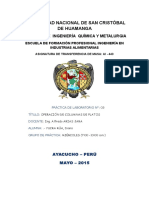 PRÁCTICA N 3 Operación de Columna de Platos