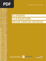 El Ensayo y La Escritura en Las Ciencias Sociales