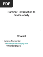 Introduction To Private Equity - Seminar