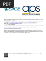 Specific Language Impairments in Children