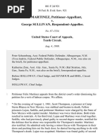 Felix Martinez v. George Sullivan, 881 F.2d 921, 10th Cir. (1989)