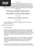 Richard Eugene Harris v. Steve Hargett, Warden, 962 F.2d 17, 10th Cir. (1992)