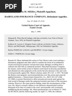 Renetta M. Miera v. Dairyland Insurance Company, 143 F.3d 1337, 10th Cir. (1998)