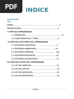 Factores y Leyes Del Aprendizaje