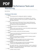 Performance Tools and Monitoring